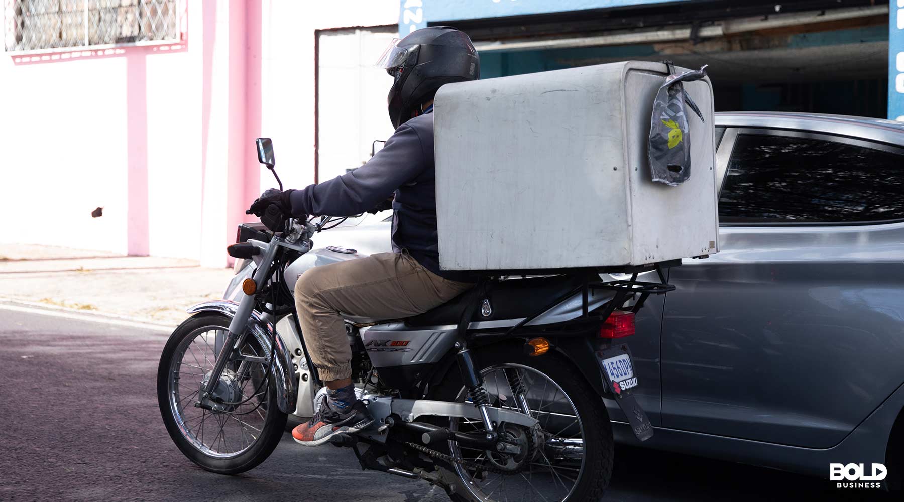 Fast delivery using motorcycles as part of the new transportation algorithm based software