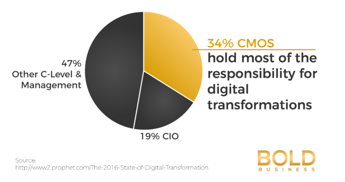 a photo of a pie graph in relation to Digital Transformation