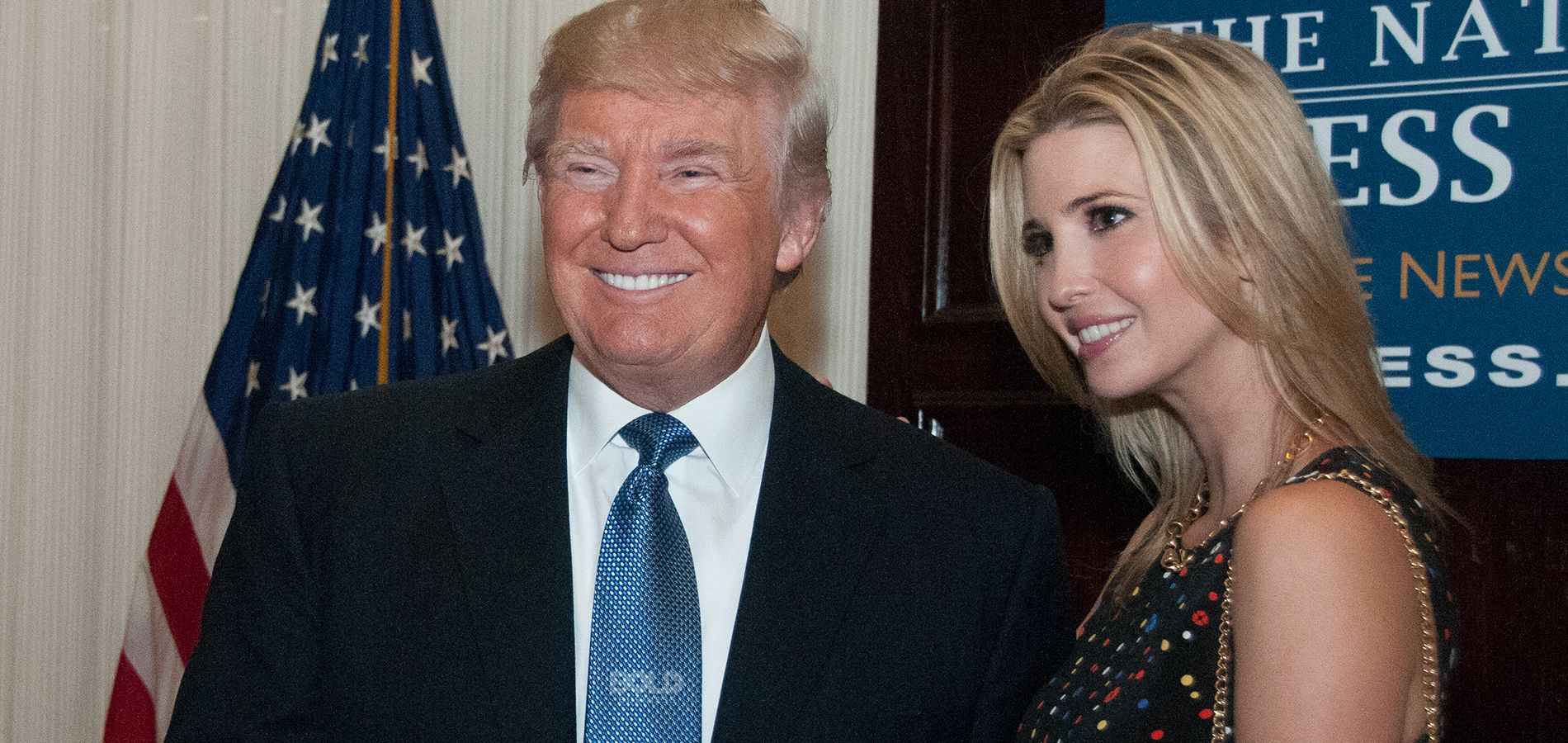 Donald Trump and Ivanka Trump smiling for a photo-op amid the discussion on Donald Trump ideas