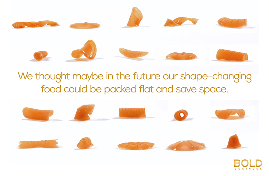 Shape Changing Pasts is Disruptive food technology.
