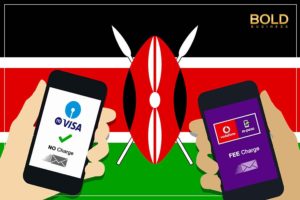 Two phones with the Kenya flag in the back.