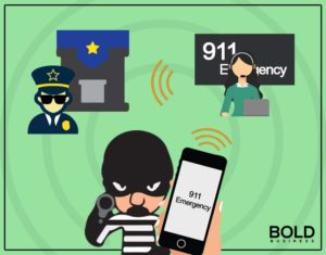 A secret way of Apple iPhone Emergency Call to 911 illustration. 