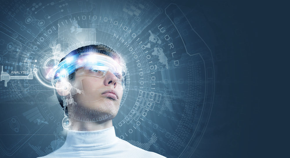 Man with Apple AR Glasses patent