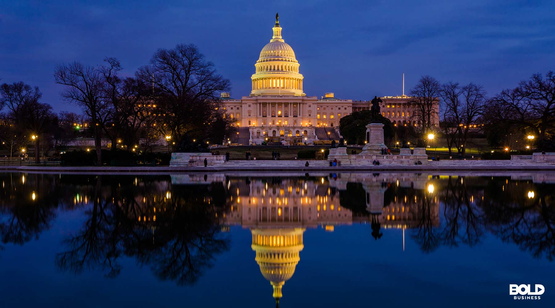 Capitol Hill at night