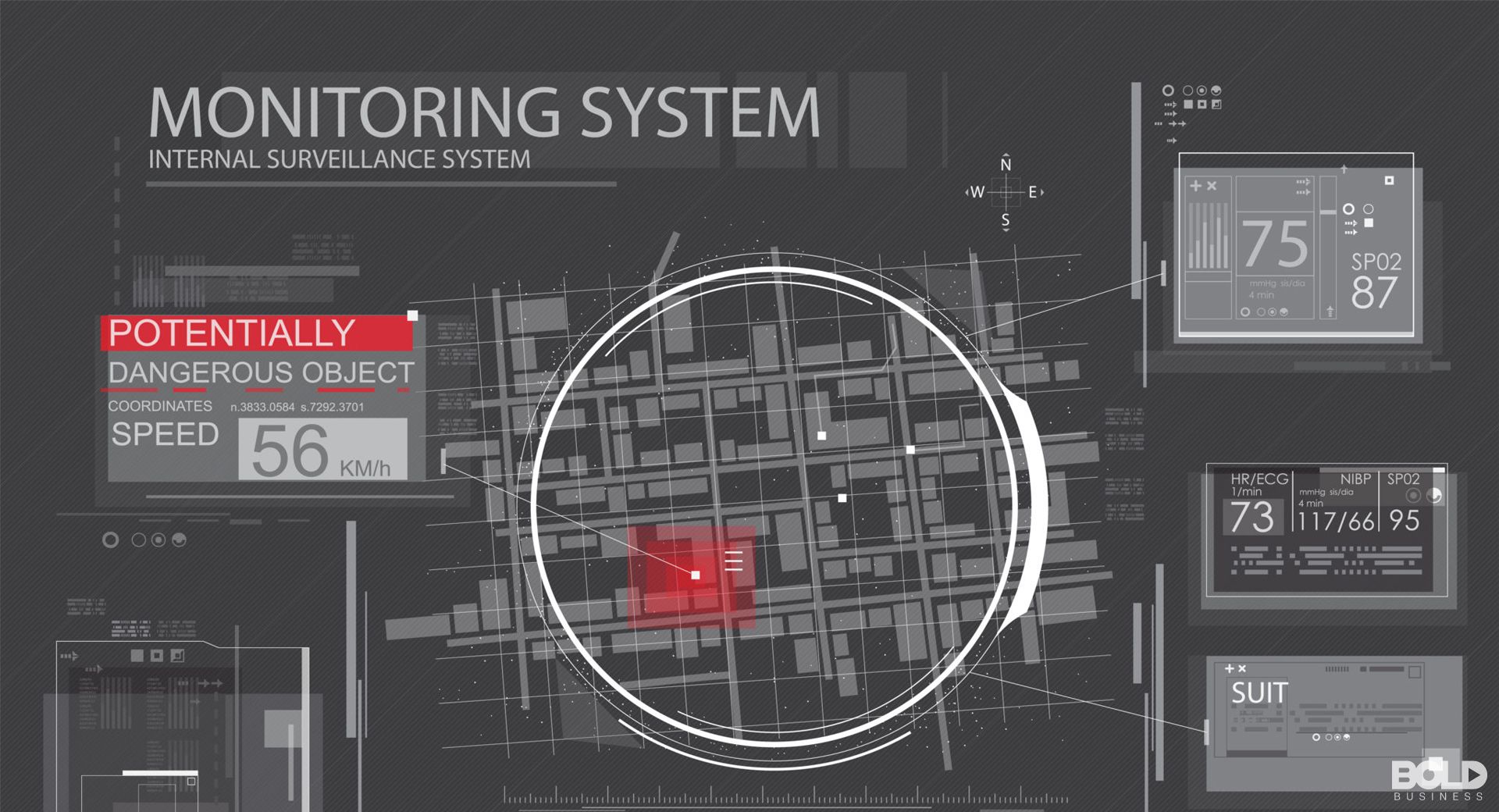 map with overlay showing predicted crime areas using the crime prediction algorithm