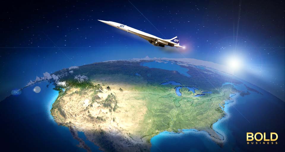 Supercsonic Jet over North America