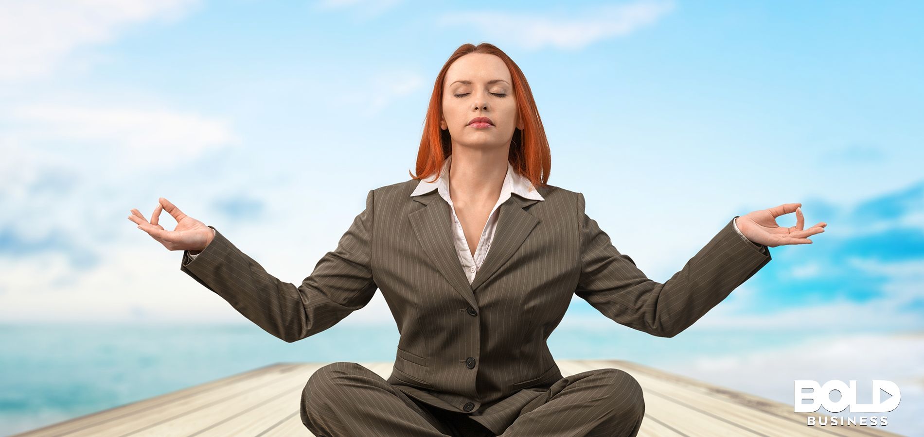 A Woman Practicing Mindfulness for Business