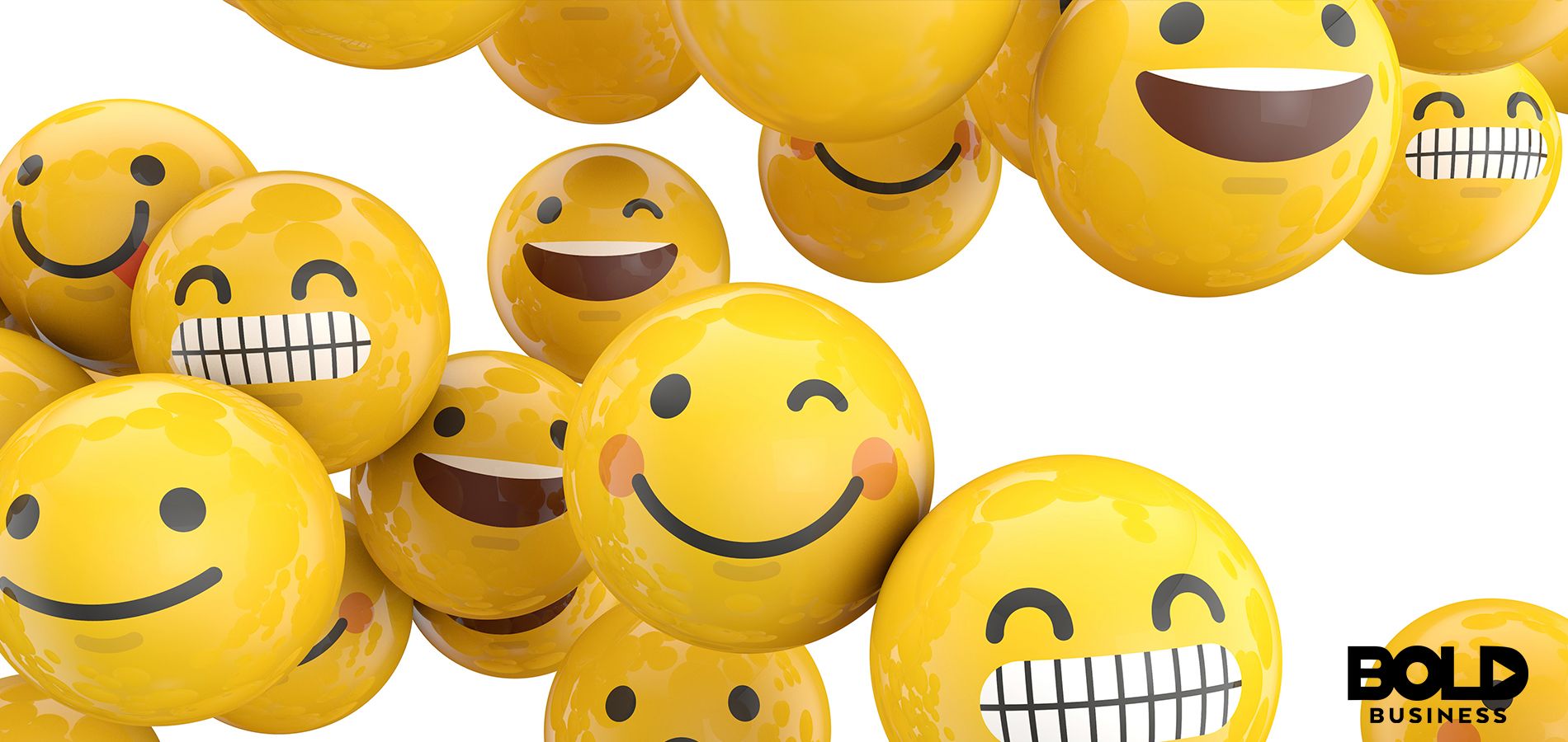 smiley face emojis on yellow balls