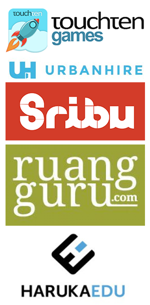 A number of logos of Indonesian businesses