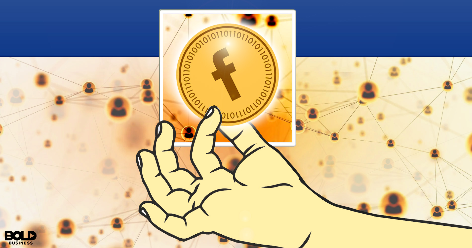 Facebook and Cryptocurrency Illustration