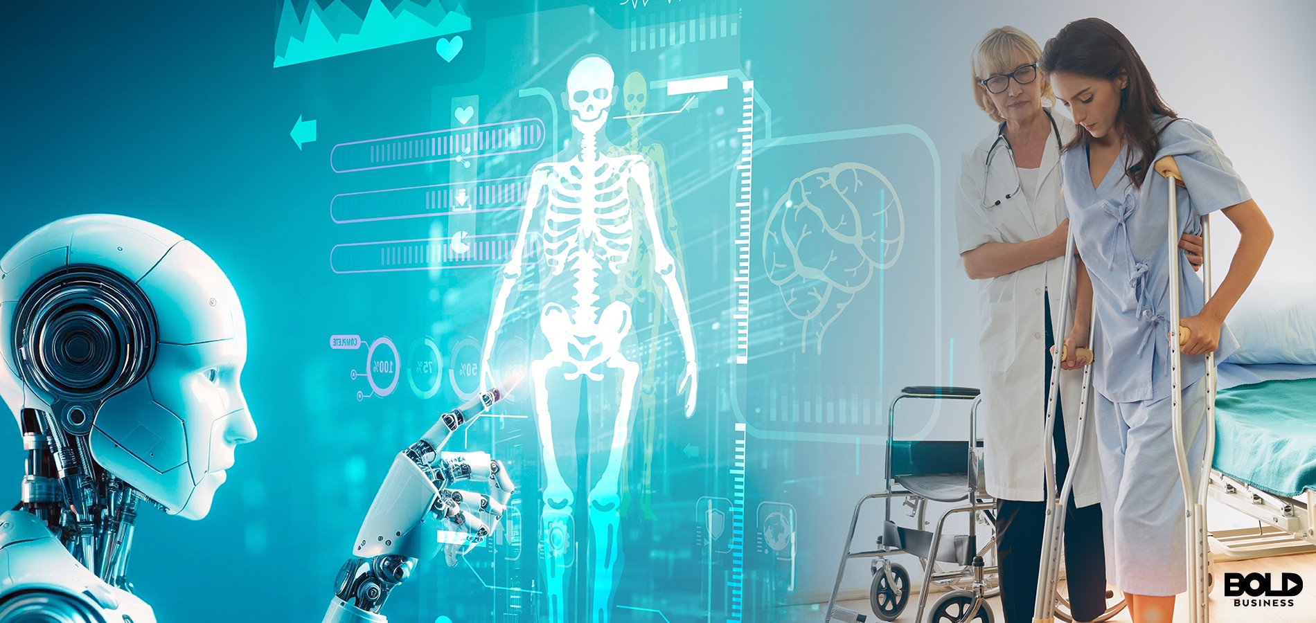 Image showing two separate x-rays of human head