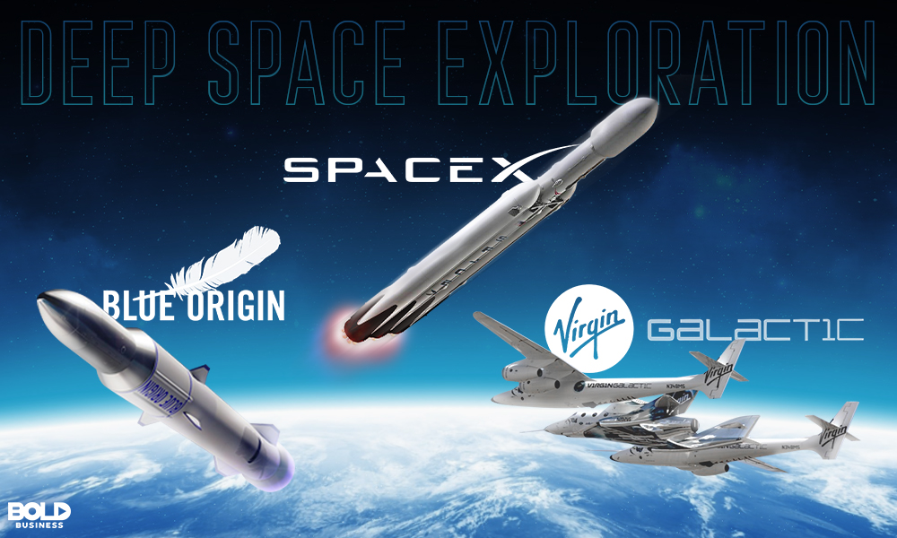 Deep space exploration by spacex, virgin galactic and blue origin