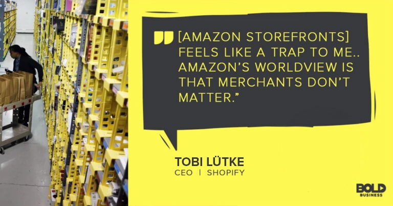 Tobi Lutke Shopify CEO discussing impact of Amazon Storefronts