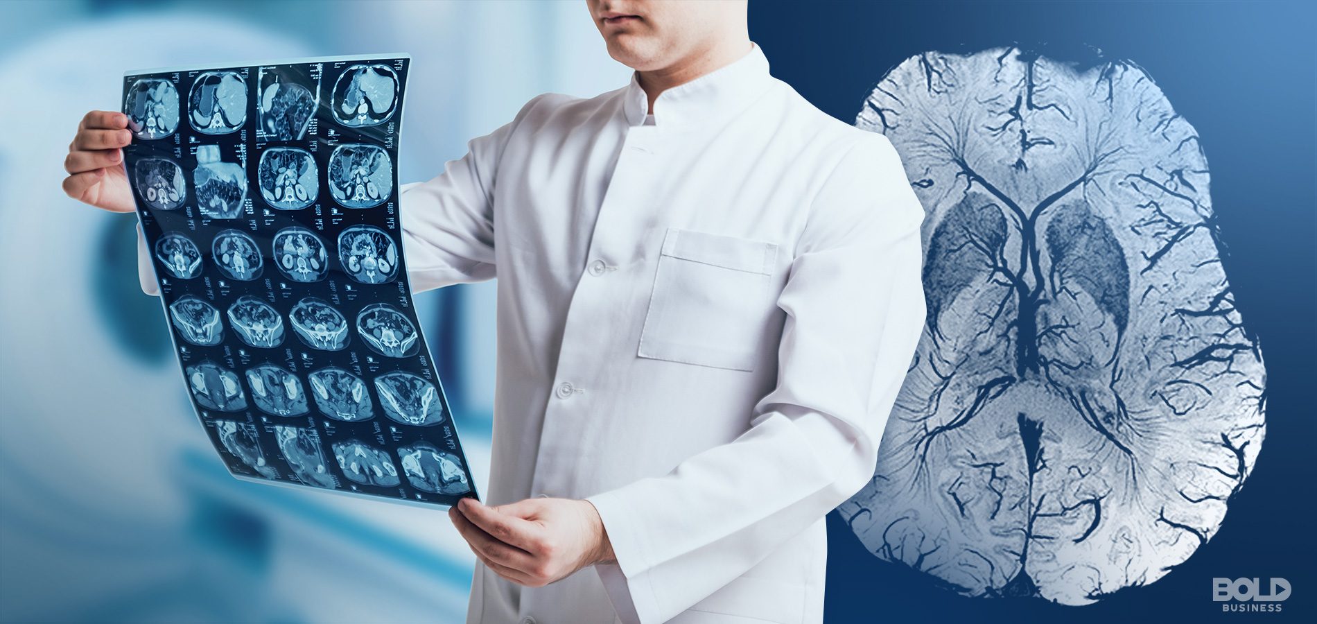 doctor checking an mri result