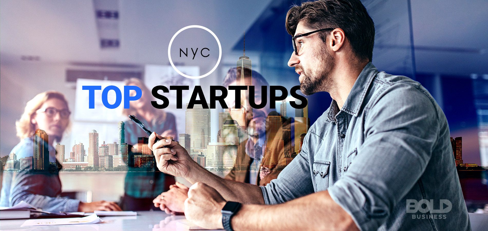 a photo showing owners of top startup companies in New York discussing the dynamic startup scene in the city