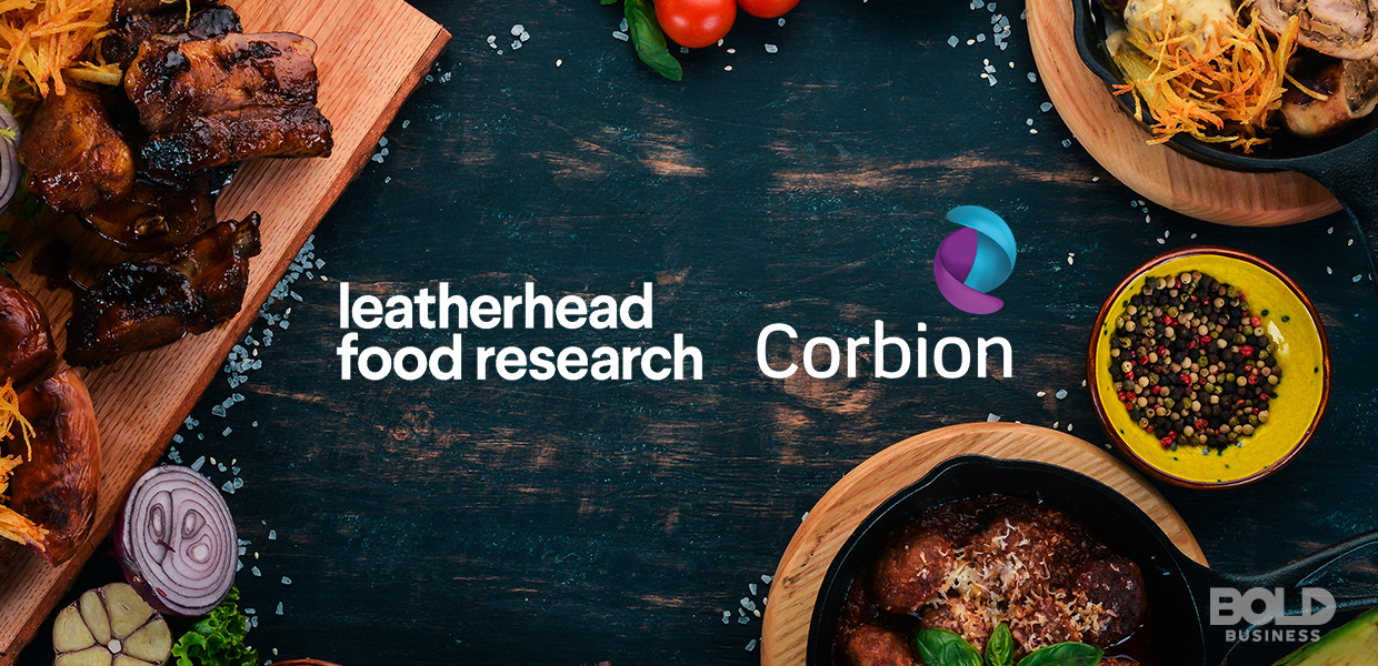 a photo of a table of food with the names, Leatherhead Food Research and Corbion, in the discussion of food emulsifiers, emulsifier in food, and emulsifier health effects