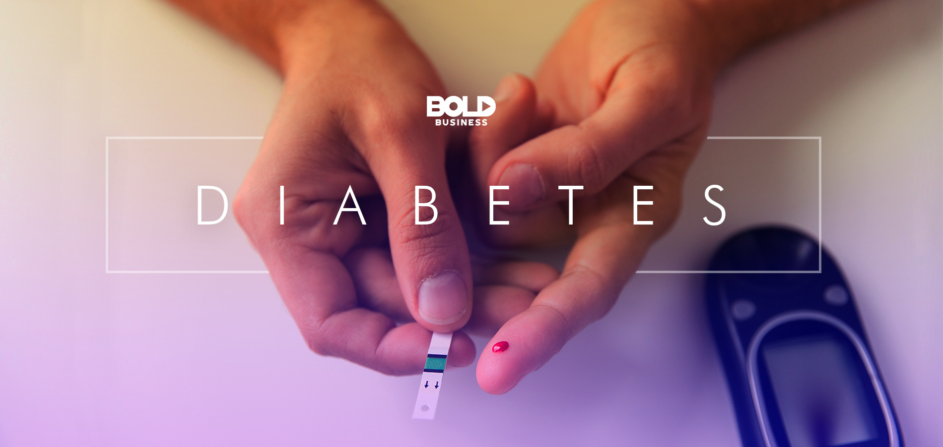 diabetes treatment, finger prick test being administered