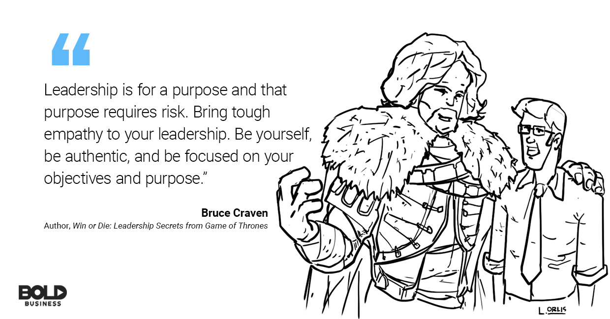 cartoon of Bruce Craven and Game of Thrones leadership style
