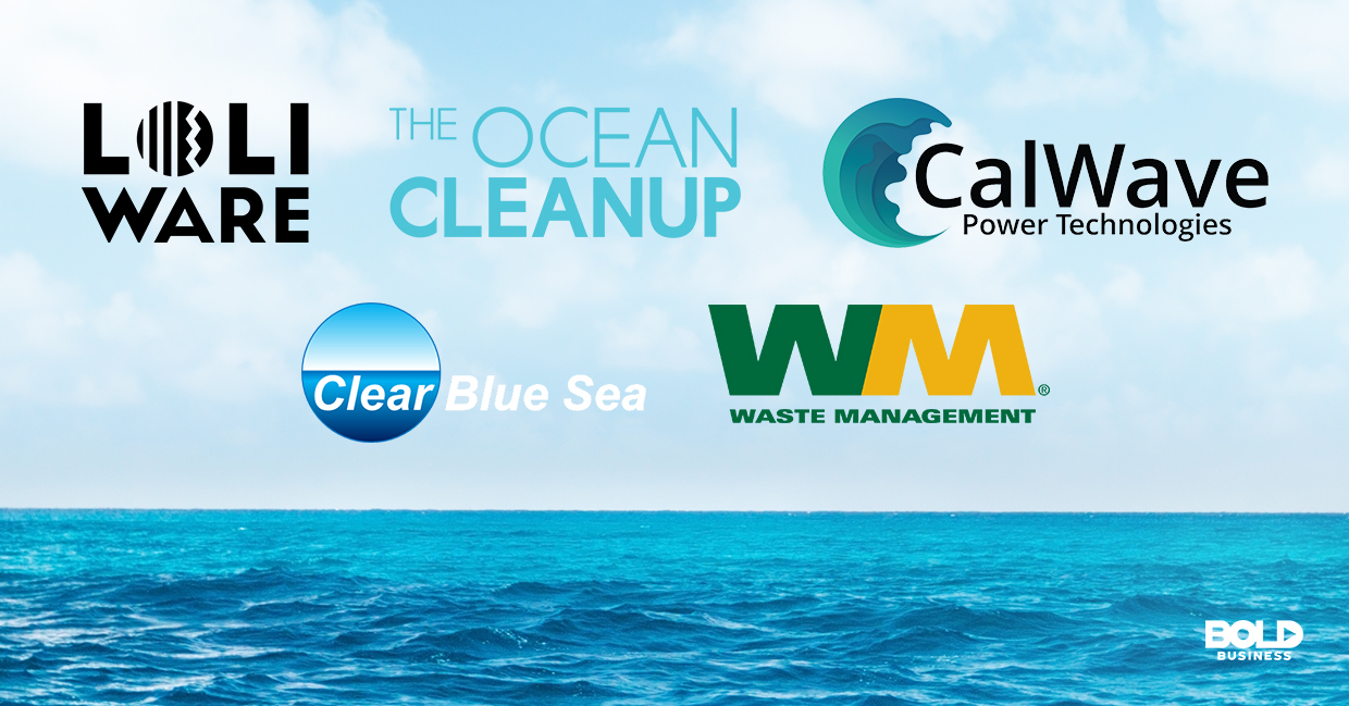 a photo of the different company logos of the bold companies that are making bold moves in addressing the pollution in oceans and seas