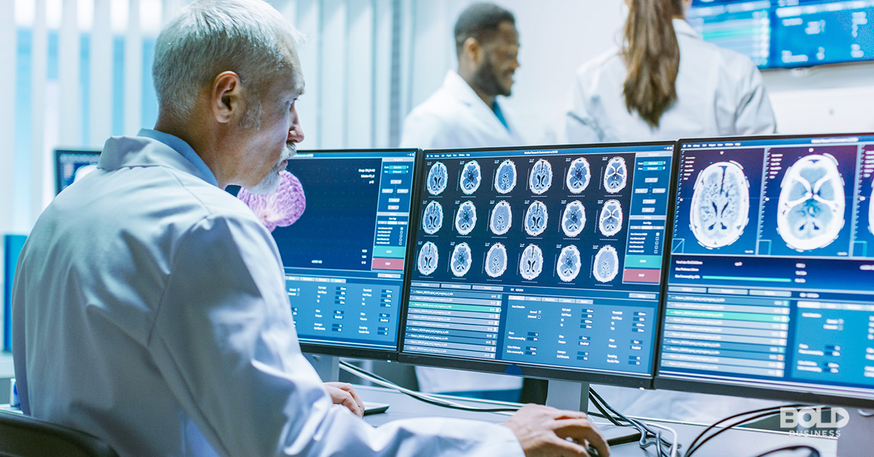 a photo of a graphic artist's view of what technology trends in business among many business trends for health care in 2019 will look like