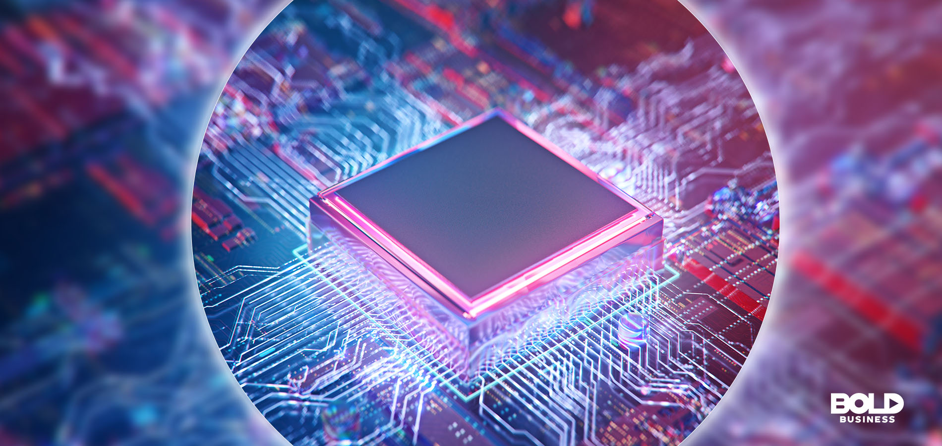 a photo of a chip used in the semiconductor industry