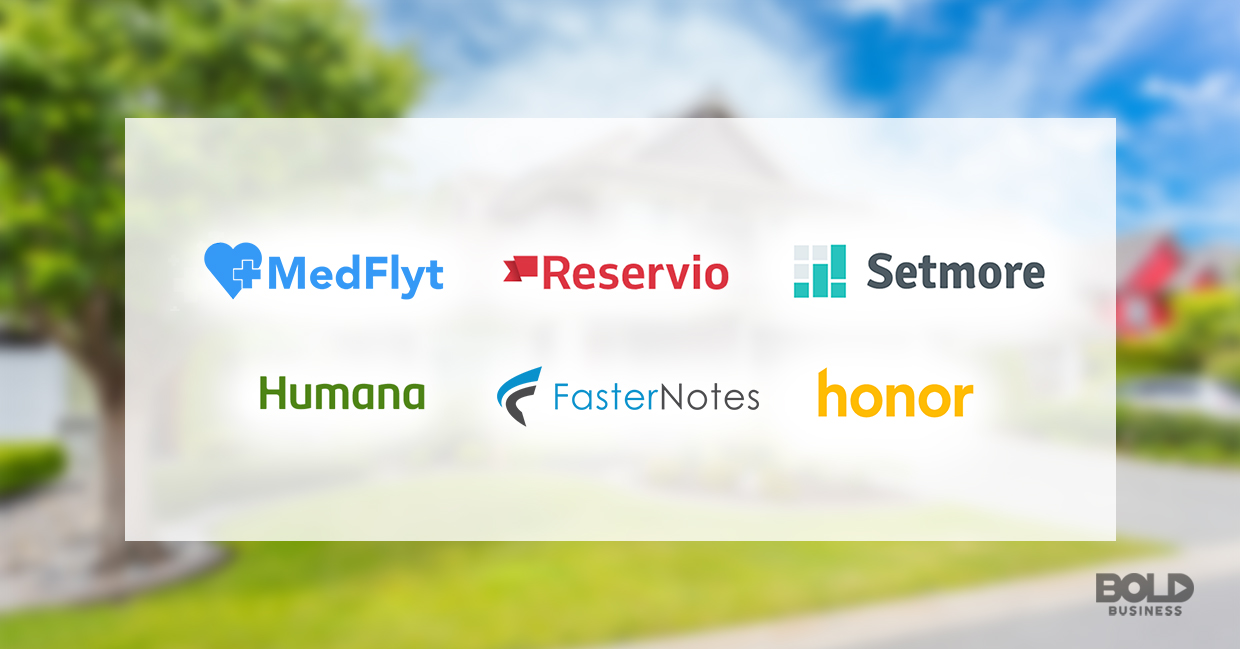 a collection of home health care app logos