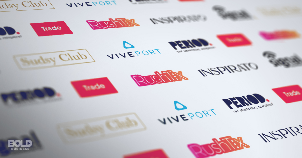 a photo of a white paper filled with the names of the companies or brands adopting the subscription economy business model