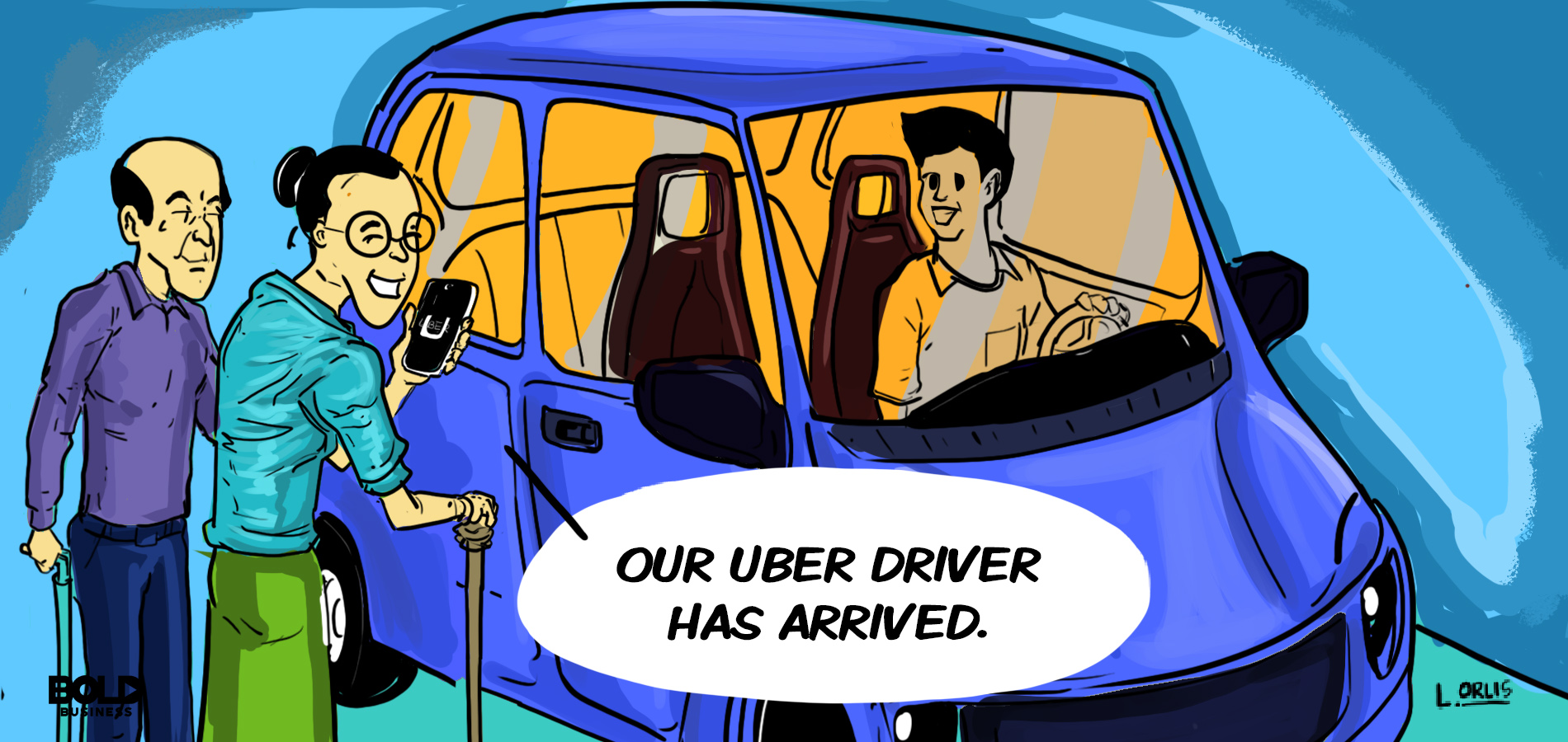 medical transportation service for the elderly arriving to pick up seniors who booked for a ride