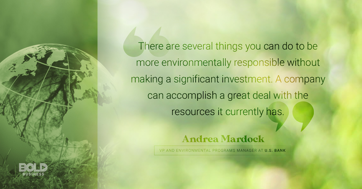 environmental sustainability, andrea mardock quoted