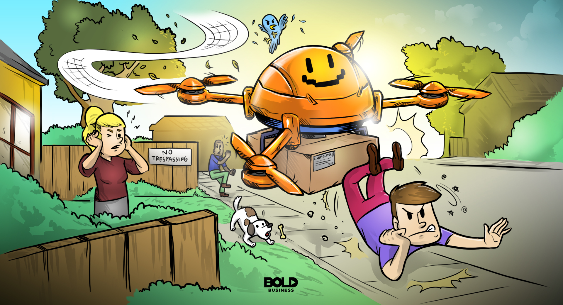 Drone regulations cartoon depicting why there is a need for them.