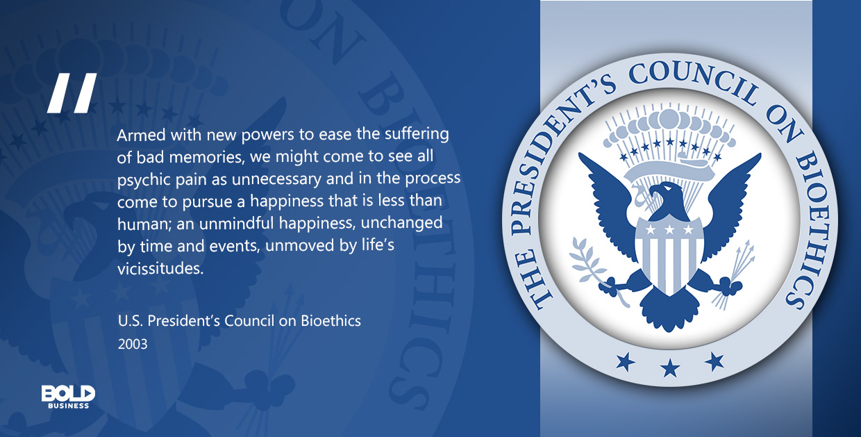 Memory drugs, U.S. President's Council on Bioethics quoted