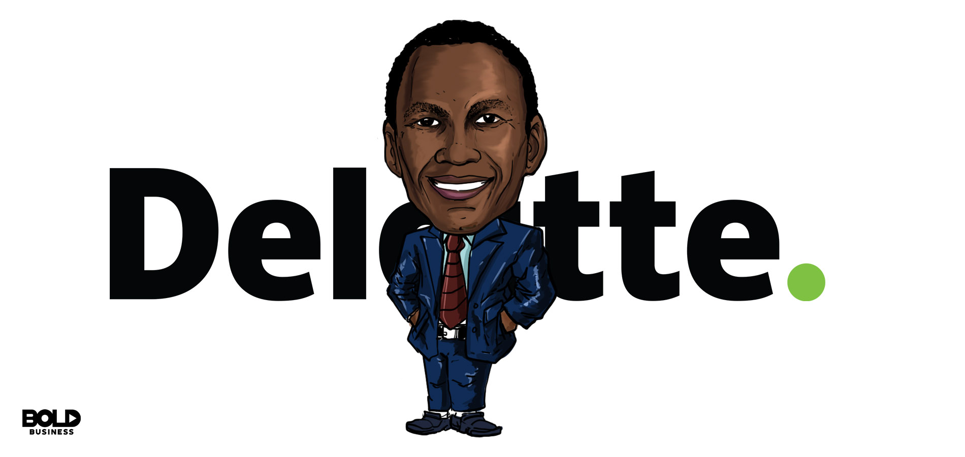 cartoon of Larry Quinlan of Deloitte