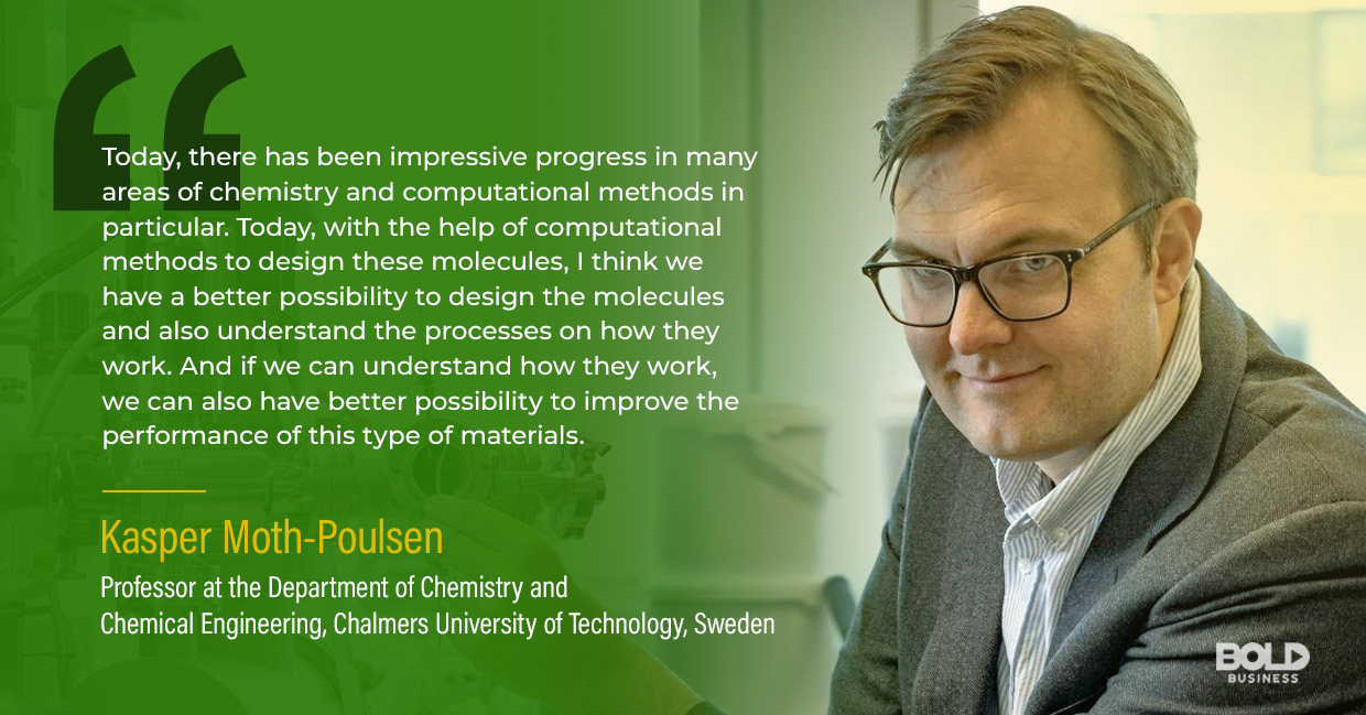 used liquid sunlight, kasper Moth-Poulsen quoted