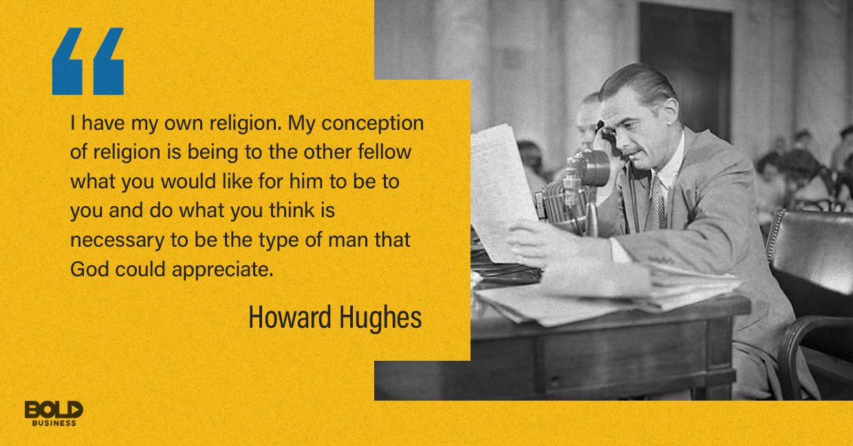 Howard Hughes doing some sort of radio interview