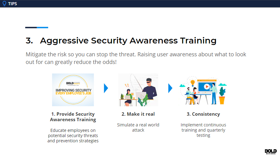 Aggressive security awareness training can strengthen the weakest link