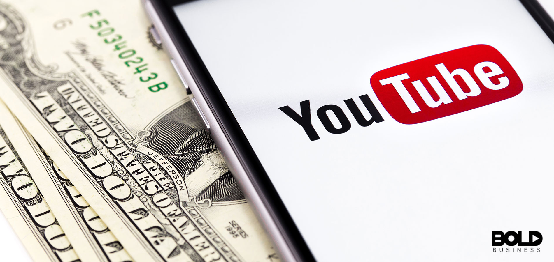 A very rare two dollar bill and a YouTube app