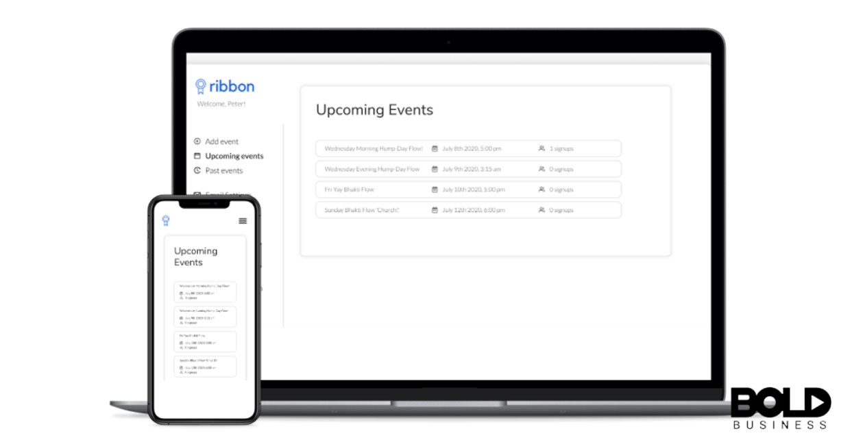 A screenshot of the Ribbon app