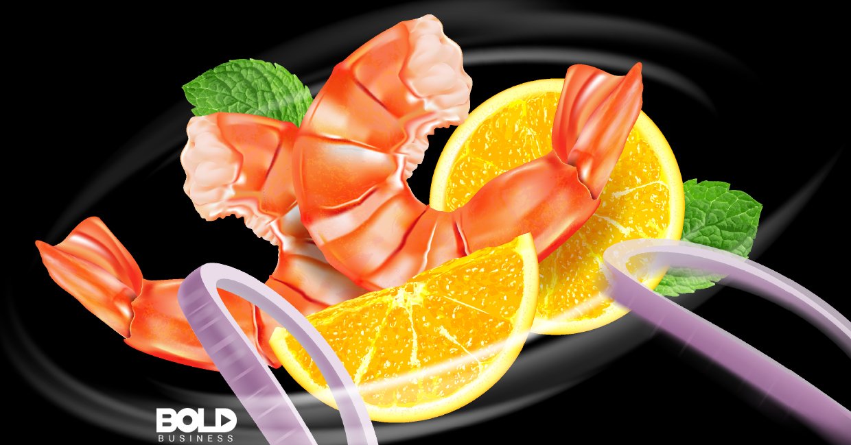 A very paltry shrimp salad