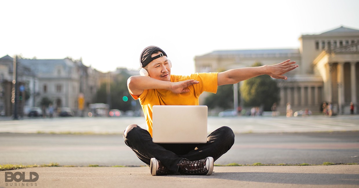 A dude dabbing at some historic location