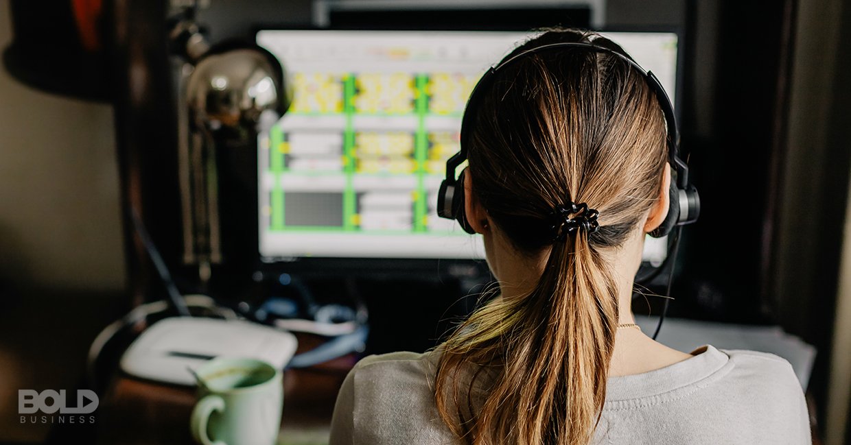 Some woman doing remote work from home