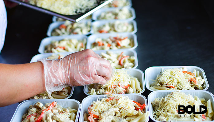 Someone prepping some delicious-looking food