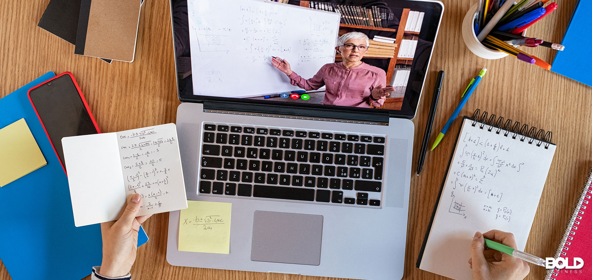 A student learning via a Zoom class