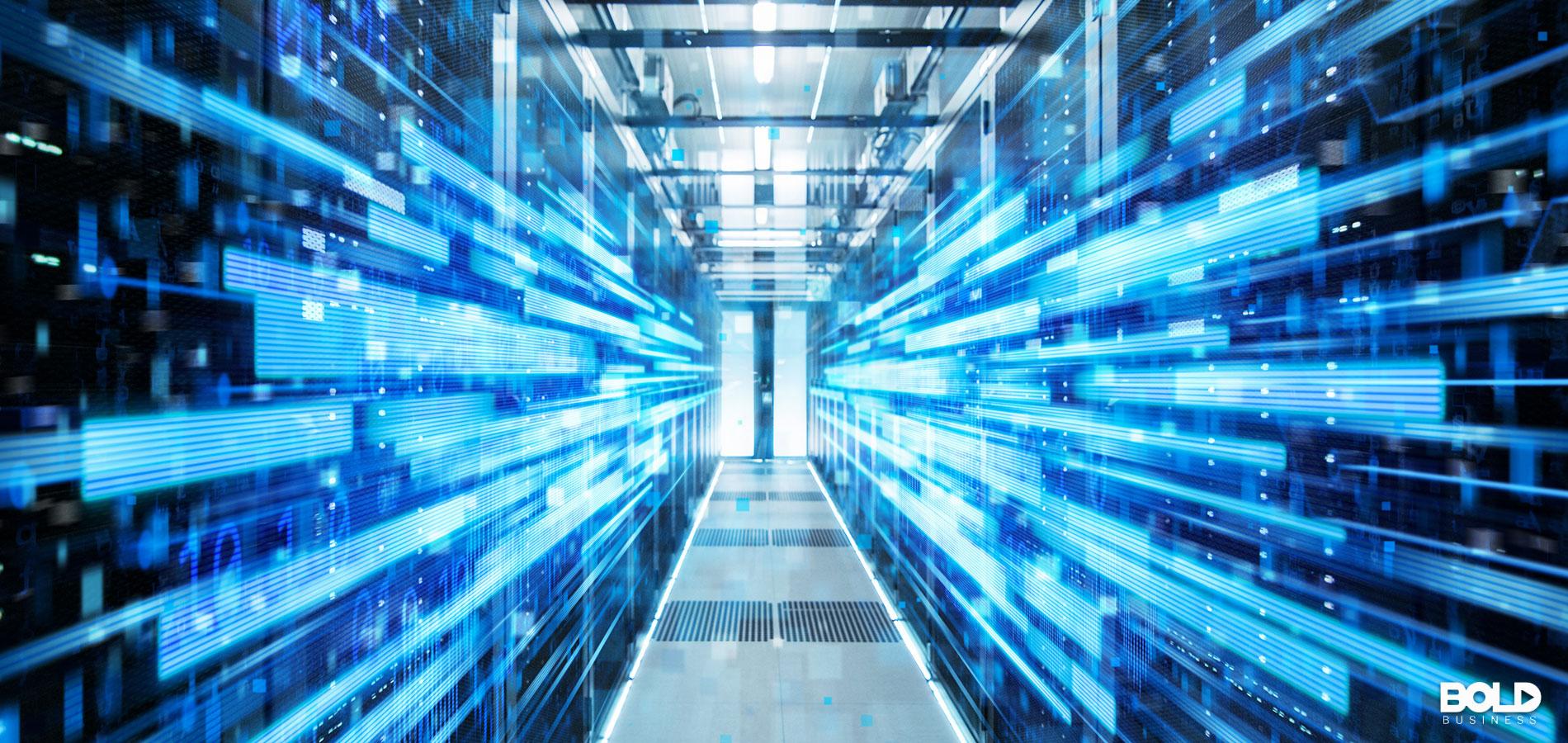 A view of the Internet within a server bank