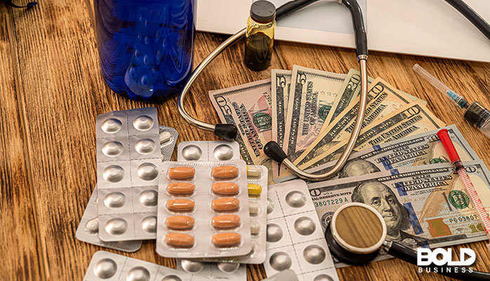 A bunch of pills and money