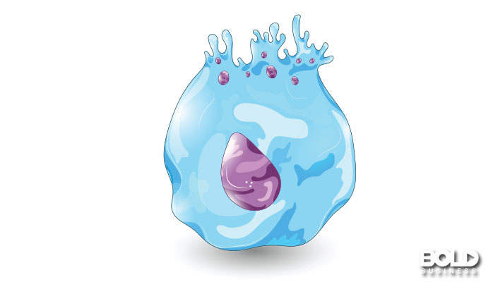 A cell just splashing around, having fun