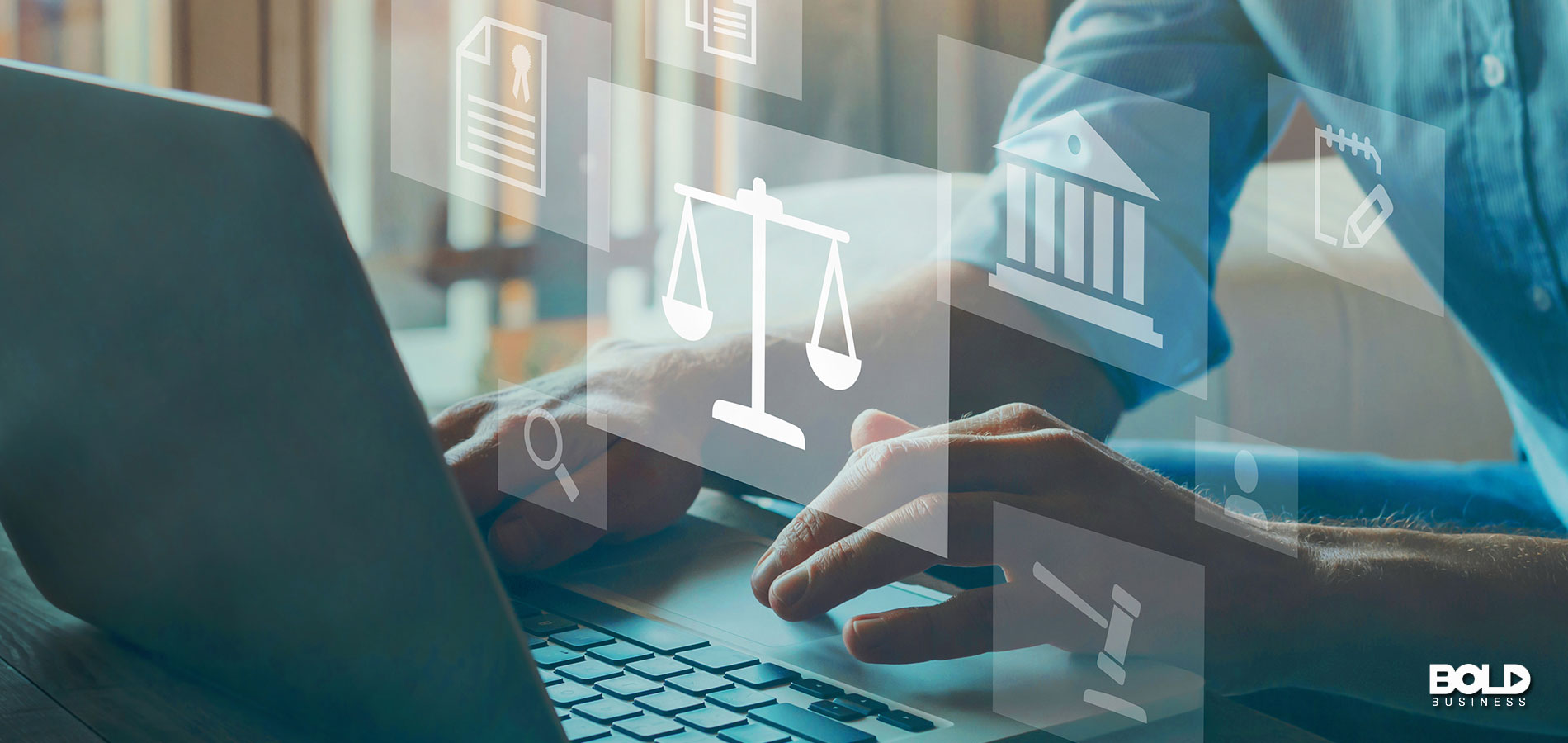 someone using a laptop with holographic capabilities