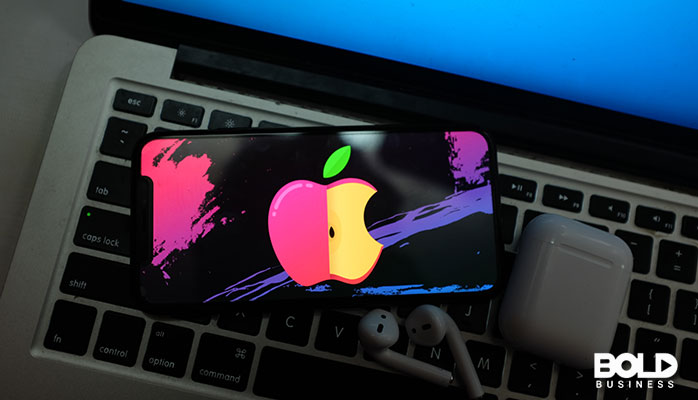 Someone with an Apple product