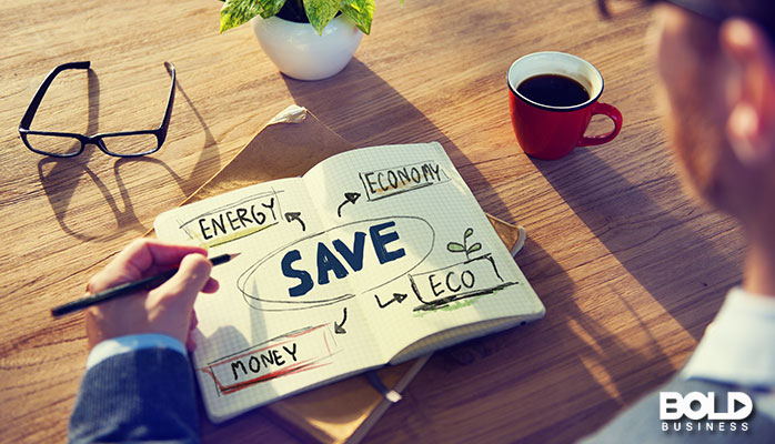 Someone making a budget infographic