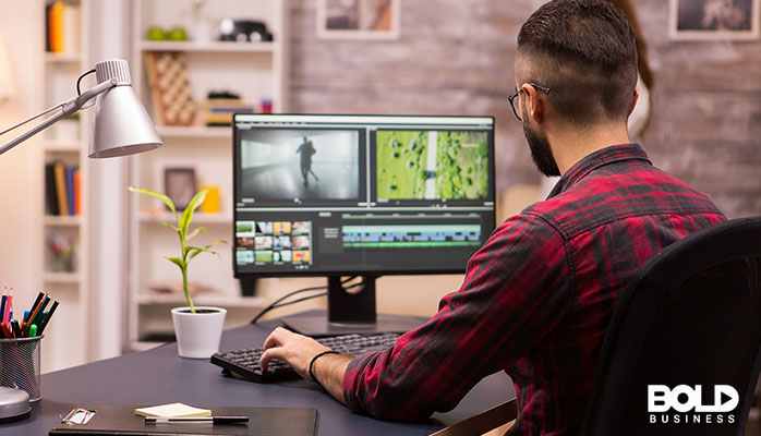 Some hipster dude working from home