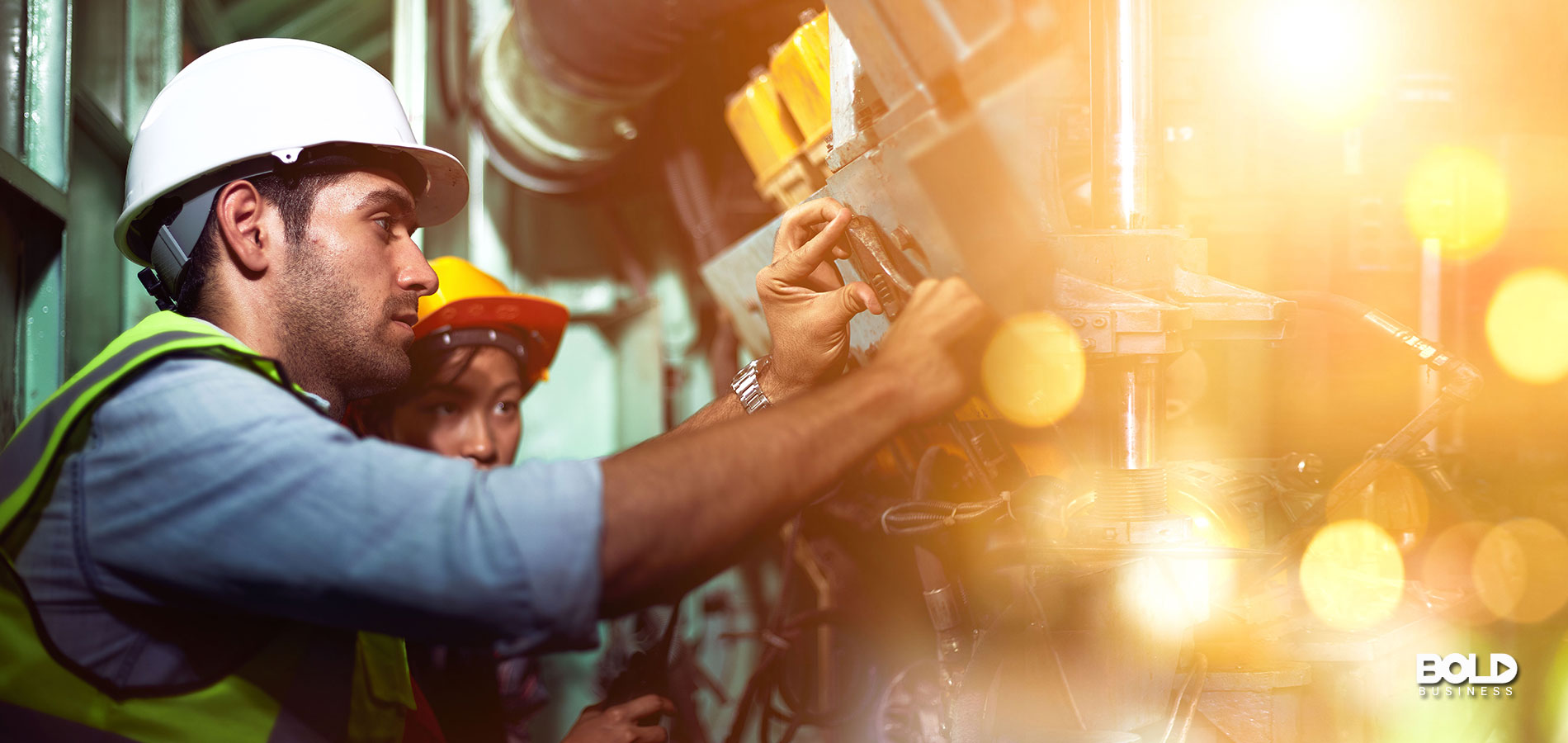 Some factory worker working in a factory